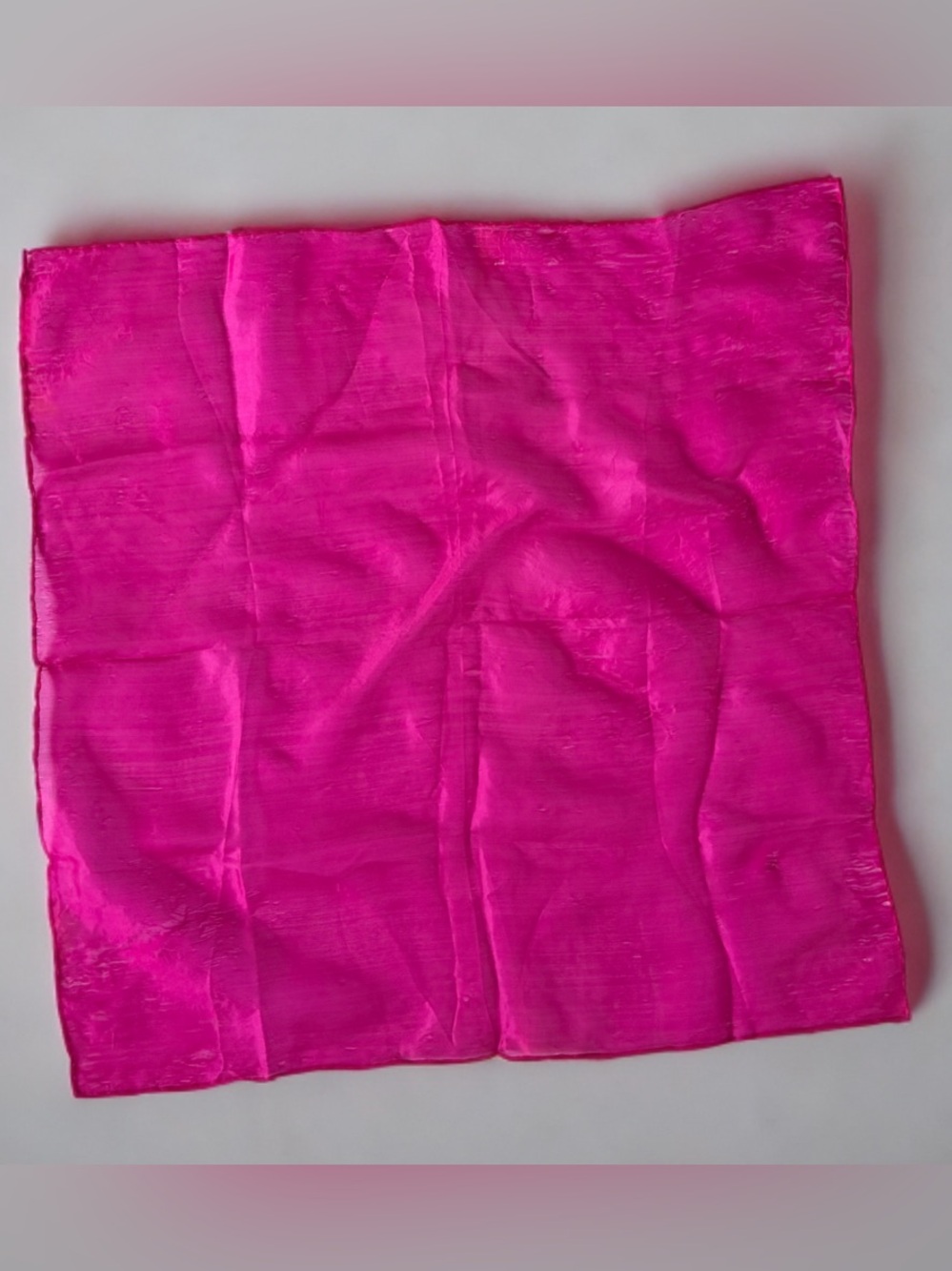 Vintage Hot Pink Silk Scarf